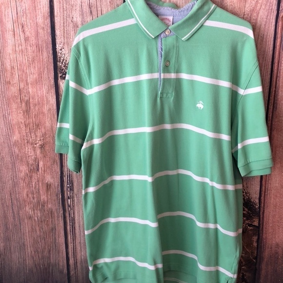 Large Brooks Brothers green and white polo - Picture 1 of 5